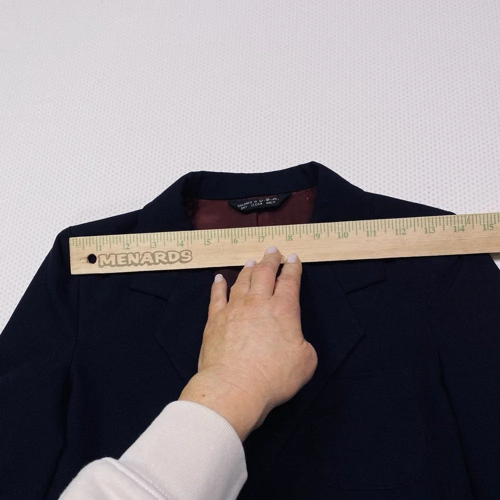 Vintage Christian Dior Jeune Homme Blazer Navy Gold Buttons Wool Boys Size 10